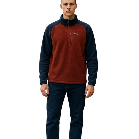 Patagonia Better Sweater Men's XXL 1/4 Zip Fleece Pullover Barn Red New Navy - Picture 1 of 11